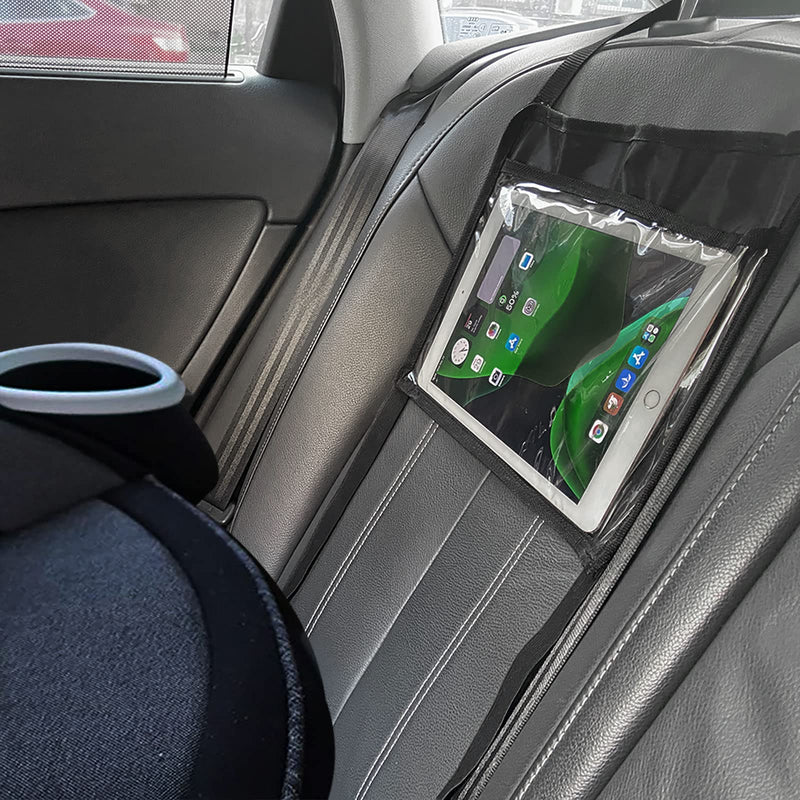 [AUSTRALIA] - Car iPad Kindle Tablet Holder for Rear and Forward Facing Mirror, Car Mount Hanger Case for Vehicle Backseat Headrest Up to 10.5', Lightweight Washable and Portable (Black) Black 