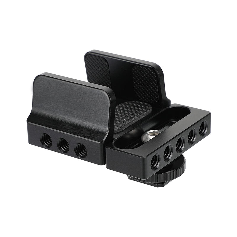 CAMVATE Universal SSD Holder Clamp Adjustable Width (33mm ~ 60mm) with 1/4"-20 Mounting Points & Shoe Mount Connector - 3011