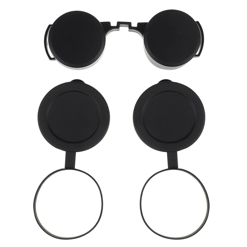 [AUSTRALIA] - 3Pcs Rubber Objective Lens Cover Eyepiece Flip- Open Scope Cover for Binoculars Telescope Accessories (Black) 