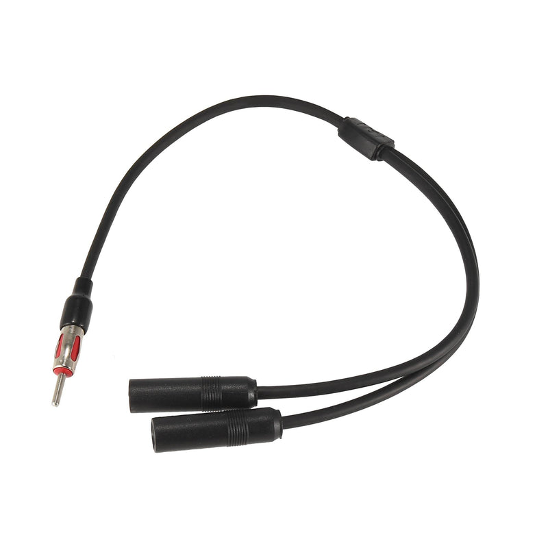 [AUSTRALIA] - X AUTOHAUX Universal Car Radio Auto Antenna Splitter 1 Male to 2 Female Aerial Adapter Plug Connector Cable FM AM Stereo Audio Y Shape Extension 40-UV43 