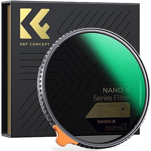 K&F CONCEPT 55mm Black Diffusion 1/4 Effect & Variable ND2-32 Filter in-1