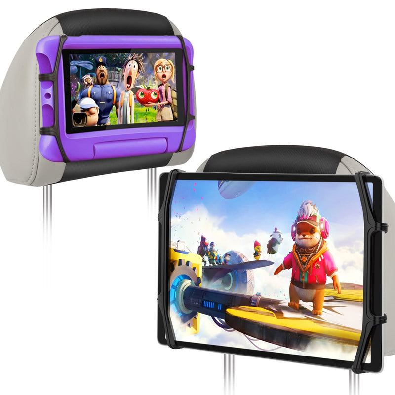 [AUSTRALIA] - 2 Pack Car Headrest Tablet Holder Back Seat Tablet Holder for Car Headrest Mount for Kids Fits All 7-12.9'' Tablets 2 Pack 