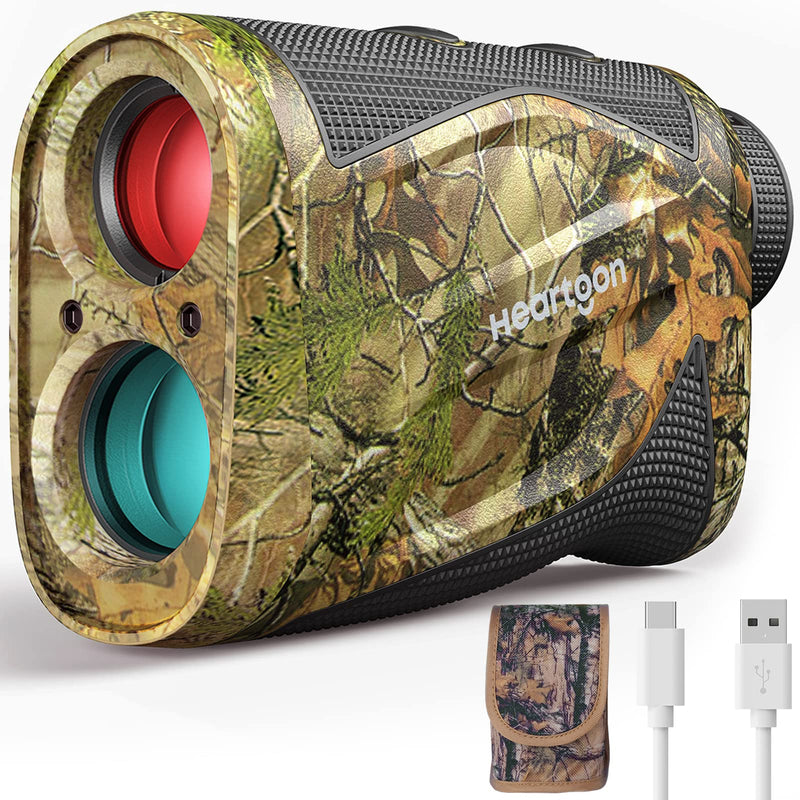 [AUSTRALIA] - Hunting Rangefinder, Heartgon 1200 Yards Rechargeable Rangefinder for Hunting, 6X Magnification, High-Precision Continuous Scan/Distance/Angle/Speed Waterproof Bowhunting Rangefinder 