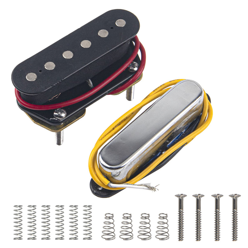 [AUSTRALIA] - 1Set Yootones Single Coil Pickups Set Magnet Neck and Bridge Pickup Compatible with Tele Telecaster Style Electric Guitar Parts 