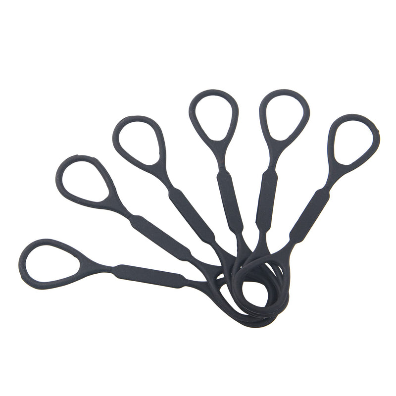 6Pcs Yootones Trumpet Slide Stopper Silicone Stopper Ring Compatible with Yamaha Bach Conn King Trumpet Accessory (Black)
