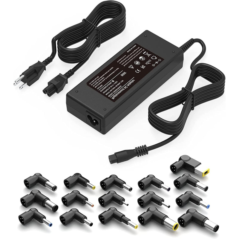 90W Universal AC Adapter Laptop Charger Replacement for Dell HP Acer Asus Lenovo IBM Toshiba Samsung Sony Fujitsu Gateway Notebook Ultrabook Chromebook Power Supply Cord with 16 Tips 90W LAPTOP CHARGER