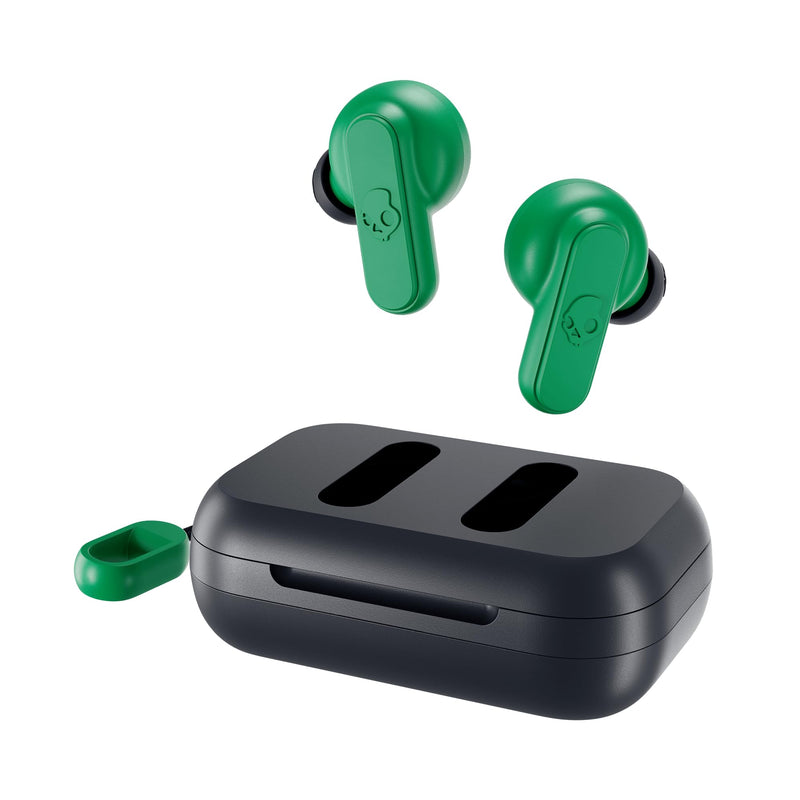 Skullcandy Dime 2 Wireless In-Ear Bluetooth Earbuds - Dark Blue/Green | Bluetooth, Noise Isolating Fit, 12 Hours Battery, Microphone for iPhone Android, Easy Carry with Integrated Lanyard One