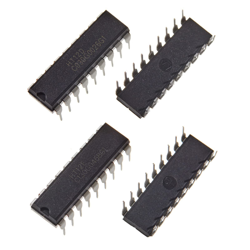 Bridgold 10pcs(5pcs HT12D+5pcs HT12E) in-line Infrared transmitting and Receiving Encoder ±2.4V to 12V,DIP-18.