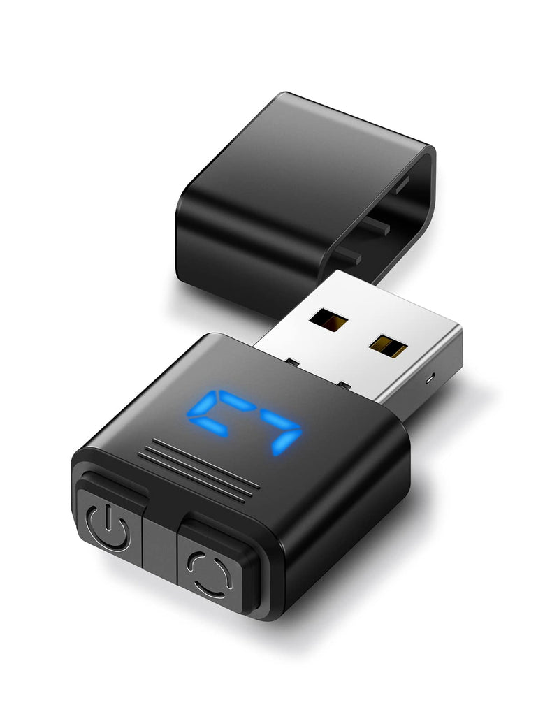 Meatanty USB Mouse Jiggler Tiny Undetectable Mouse Mover with Separate Mode and ON/OFF Buttons,Digital Display and Protective Cover,Supports Multi-Track,Driver-Free,Plug-and-Play Keeps PC/Laptop Awake 1 Pcs