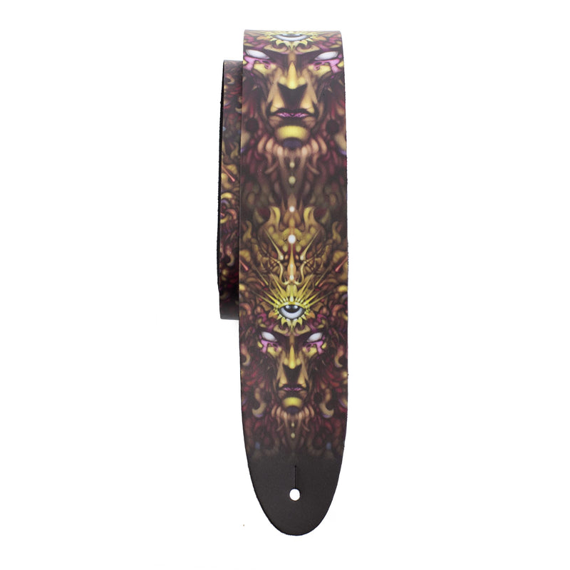 [AUSTRALIA] - Perri's Leathers, Official David Bolt Solar Mind Licenced Leather Guitar Strap, Direct to Leather Series, Anti-Slip, Adjustable from 42.5" to 56" Inch, Compatible w/All Button Lock Systems 