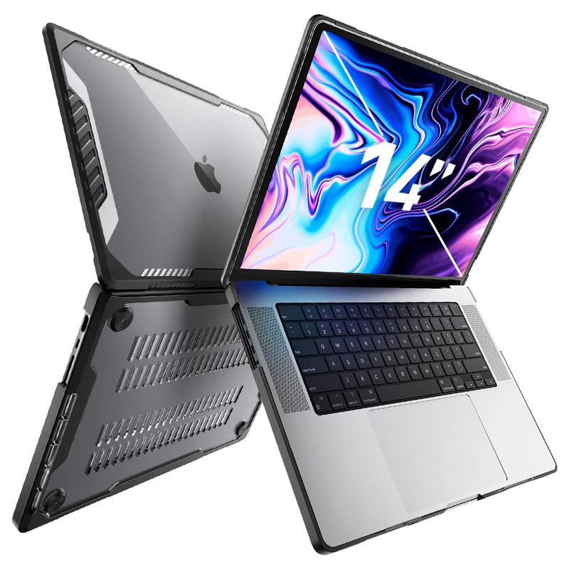SUPCASE Unicorn Beetle Case for MacBook Pro 14 Inch M3 / M3 Pro / M3 Max (2023) & M2 Pro / M2 Max A2779 (2023) & M1 Pro / M1 Max A2442 (2021), Hard Shell Protective Cover for MacBook Pro 14" (Black) Black