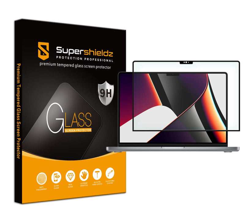 Supershieldz Designed for MacBook Pro 14 inch (M3 / M3 Pro / M3 Max / M2 Pro / M2 Max / M1 Pro / M1 Max) Tempered Glass Screen Protector, Anti Scratch, Bubble Free