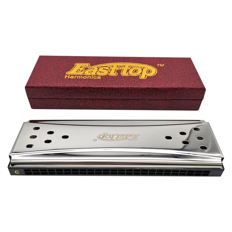 [AUSTRALIA] - Selected Reeds 24Holes Double-sided Double-tone Harmonica, Advanced C-tone G-tone Polyphonic Harmonica for Beginners, Adults and Students with Wooden Box (24holes) 