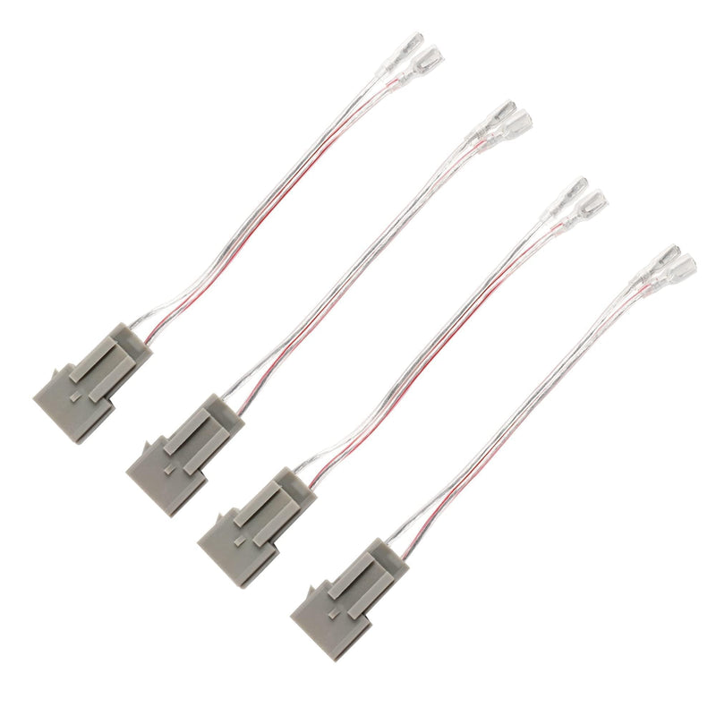 NuIth Aftermarket Door Speaker Wiring Adapter Compatible with 1992-1999 Ford F150/Explorer/Mustang/Lincoln Town Car/Mazda Miata/Mercury Cougar 4 PCS Speaker Wire Harness Adapter Connector Plug