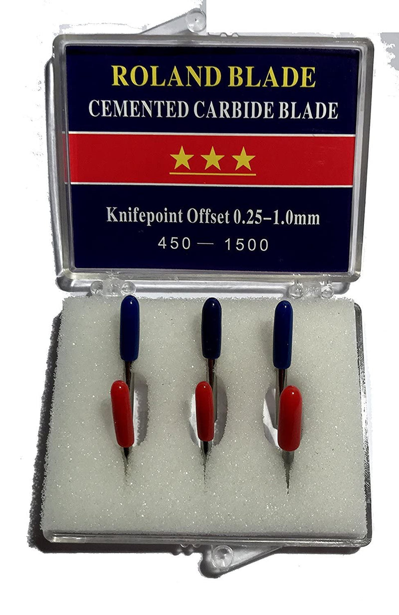 Combo 6-Pack Replacement Carbide Blades 3 Each 45 & 60 Degree Vinyl Sign Making Plotting Compatible with Roland Bridge Refine US Cutter combo