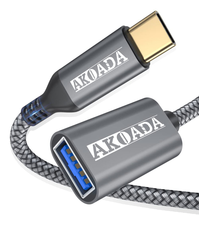 USB C to USB 3.0 Adapter 3.3ft,Type C Male to USB A Female Adapter USB-C to USB Adapter,OTG Cable to USB Adapter Compatible with MacBook Pro 2019 2018 2017, Samsung Galaxy S20 S20+ Ultra S8 S9 Note 10 1Grey