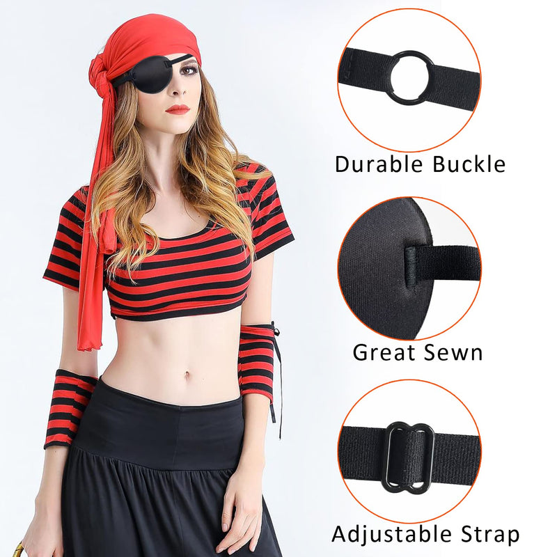 2PCS Eye Patch, Adjustable Eye Patches, Medical Eye Patch, Amblyopia Lazy Eye Patches for Left or Right Eyes, Black
