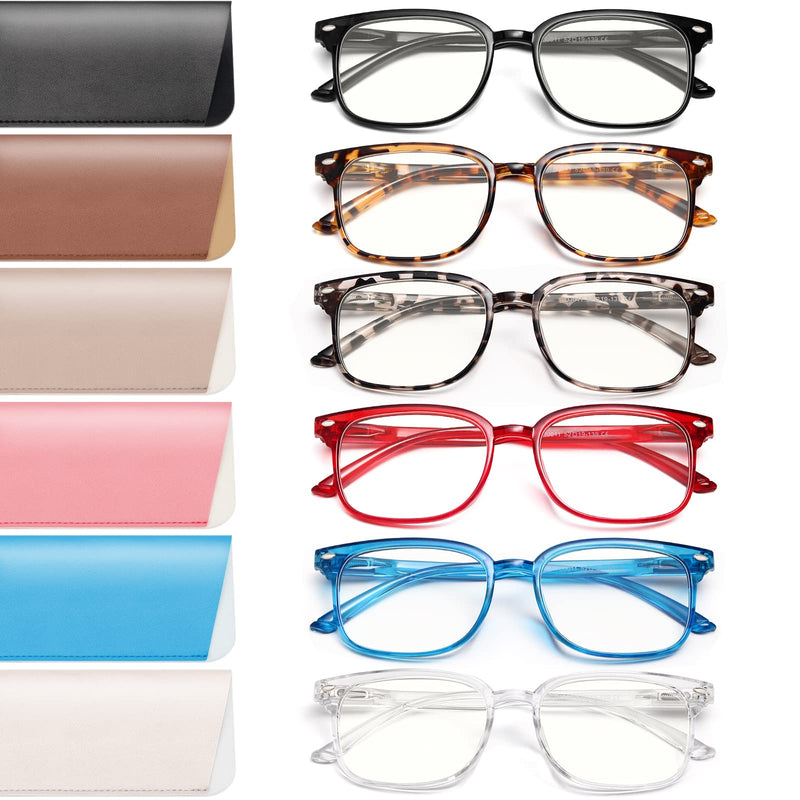 [AUSTRALIA] - NOVIVON 6 Pack Reading Glasses Blue Light Blocking for Women Men, Lightweight Anti Eyestrain/Glare Computer Readers… 6 Pack Mix 2.0 x 