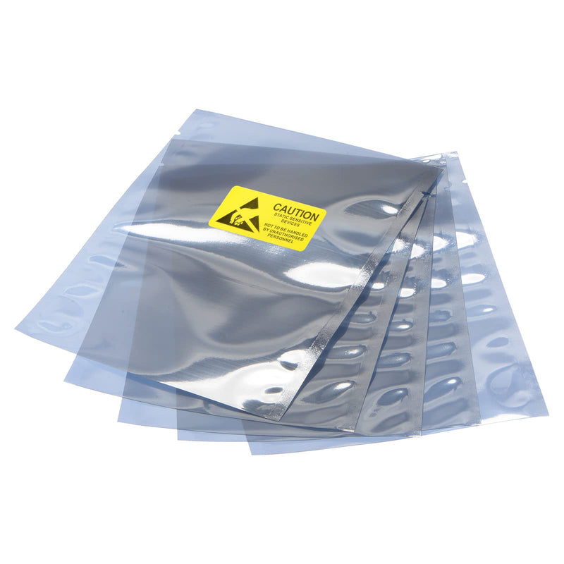 MECCANIXITY Anti Static Bags Shielding Bag 25pcs 4.3x6inch(11x15cm) Open Top with Labels for Hard Drive HDD SSD