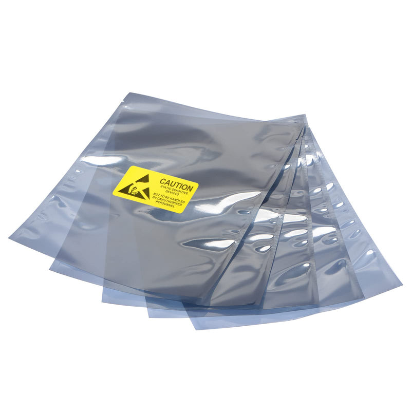 MECCANIXITY Anti Static Bags Shielding Bag 25pcs 8x12inch(20x30cm) Open Top with Labels for Hard Drive HDD SSD