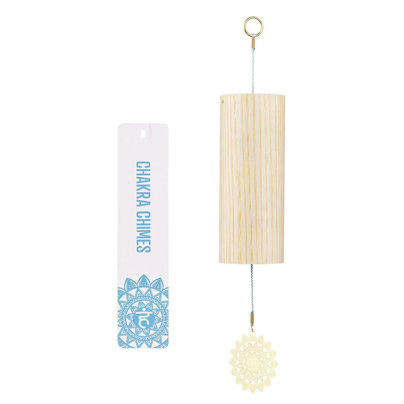 Chakra Chimes Natural Bamboo Wind Chimes Meditation Chord Windchime Wind Bell for Home Decoration Zen Mindfulness Throat Chakra