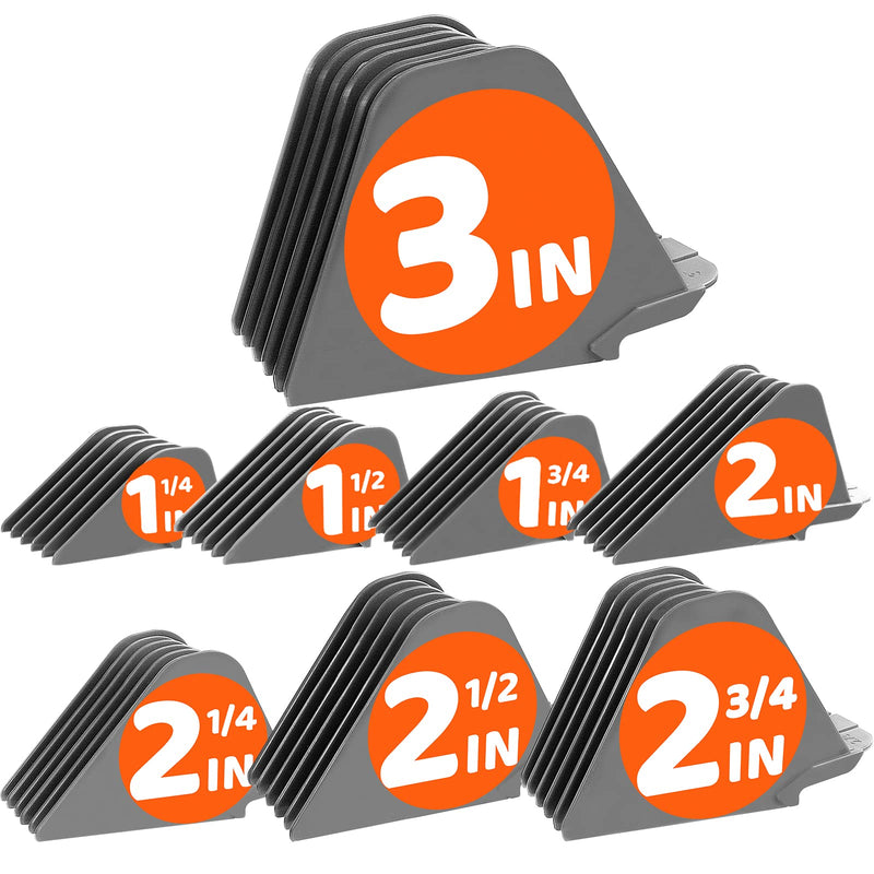 [AUSTRALIA] - AFANSO Mega Hair Clipper Guards, 8pcs Gray, Fits Most Wahl Full Size Hair Clippers (3 Inch 8pcs) 3 Inch 8 Pieces Gray 