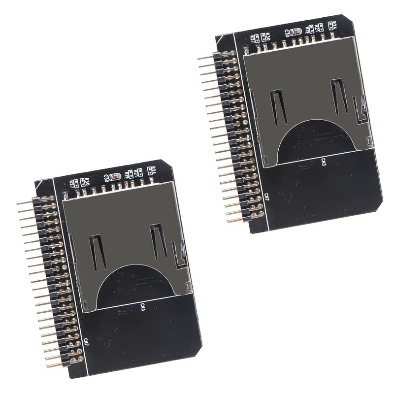 AITIAO 2Pcs SD Card to 2.5 Inch IDE Adapter SD SDHC SDXC MMC Memory Card Converter TF Memory Card to IDE 44Pin Male Adapter to Laptop HDD for DOS/Linux/Windows 98SE, Me, 2000, XP and for Vista.