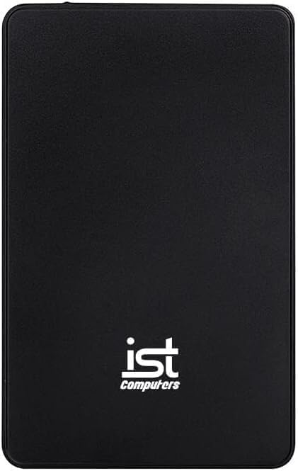 ist computers 1TB External Hard Drive, USB 3.0, Ultra Slim Portable HDD Storage for PC & Mac Laptop, Desktop, PS4, PS5, Xbox One External Storage, Plug and Play Backup Drive, Home, Business, Black 1TB HDD