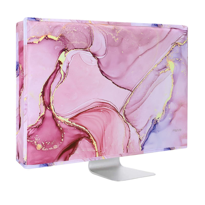 MOSISO Monitor Dust Cover 19,19.5,20,20.5,21 inch Anti-Static Dustproof LCD/LED/HD Panel Case Computer Monitor Cover Sleeve Compatible with iMac 21.5 inch,19-21 inch PC,Desktop and TV Marble MO-MBH216 21 inch