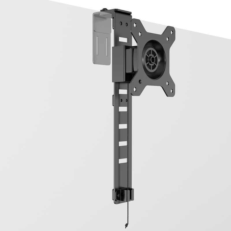 JOY worker Cubicle Monitor Mount, Angle & Height Adjustable Monitor Hanger | VESA 75*75/100*100mm, Fits 13-34 inch Monitors, Clamp Hook Top Holds Up to 17.6 lbs, for Office Use, Black