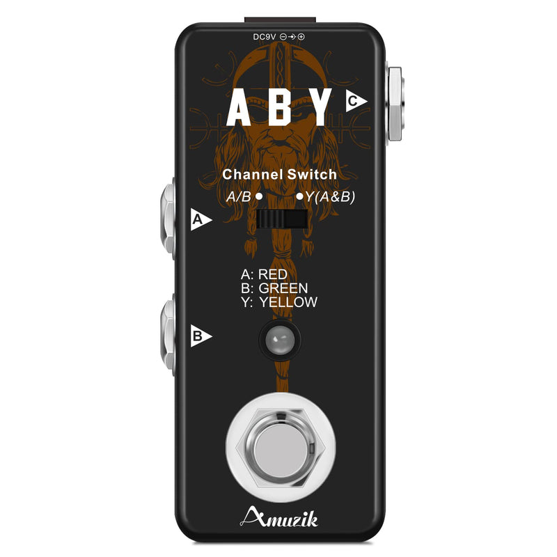 [AUSTRALIA] - Amuzik Switch Box Pedals Functional ABY BOX Switch Guitar Pedal Selector Audio Channel Pedal for Guitar Mini Size True Bypass 