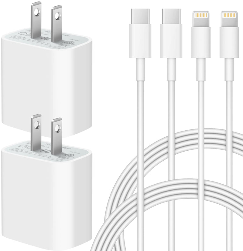 iPhone Super Fast Charger iPad Charger 20W US C Wal Charer with 6FT Fast Charoing Fast Cables Compatble with iPhone 14/14Pro Max/iPhone 13/13Pro/12/12 Pro/11/iPad pro 6FT-20W 2Pack