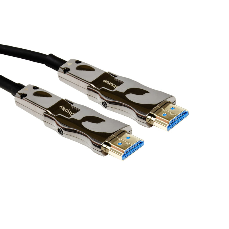J-Tech Digital HDMI 2.0 Active Fiber Optic Cable 18Gbps 49.2 Feet with Micro-HDMI Adapter | 4K 60Hz 4:4:4 HDR10 HDCP 2.2 Unidirectional [JTECH-FCAB154KEX]