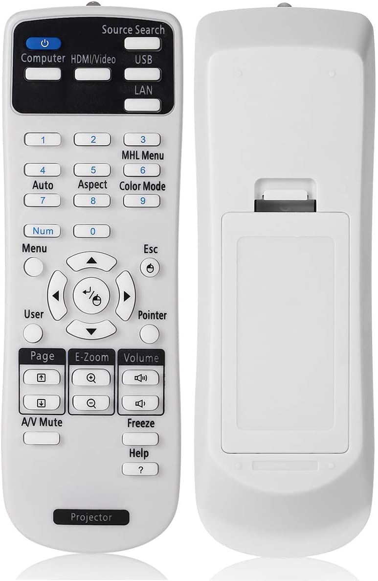 Universal Projector Remote Control 2181788 1613717 1648806 1547200 for Epson PowerLite, Home Cinema, BrightLink, Home Pro Projector Series, One Replacement Remote Control for All