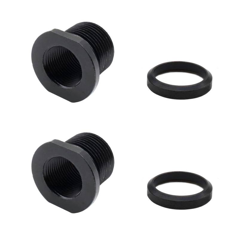 [AUSTRALIA] - Thread Protector, 1/2 x 28 Convert to 5/8x24 with Crush Washer Steel (2 Pack) 
