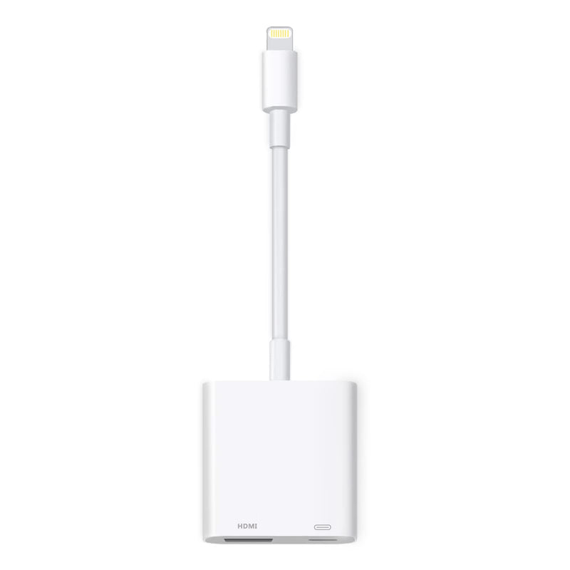 [Apple MFi Certified] Lightning to HDMI Adapter for iPhone, Digital AV Audio Dongle,1080P Sync Screen Cable with Lightning Charging Port for iPhone, iPad to TV/Projector/Monitor Need Power Supply Whtie