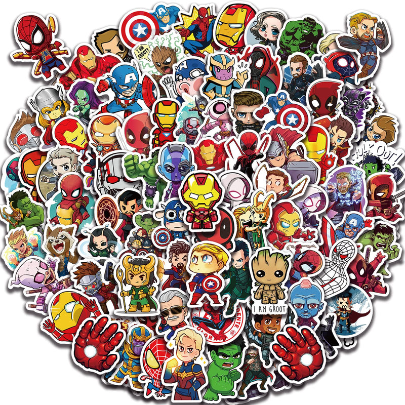 Superheros Stickers Pack, 150PCS Avenger Stickers for Laptop Decals Comic Legends Stickers for Teens Boys Adults Waterproof Vinyl Computer Stickers for Laptop Water Bottles Luggage Skateboard Guitar