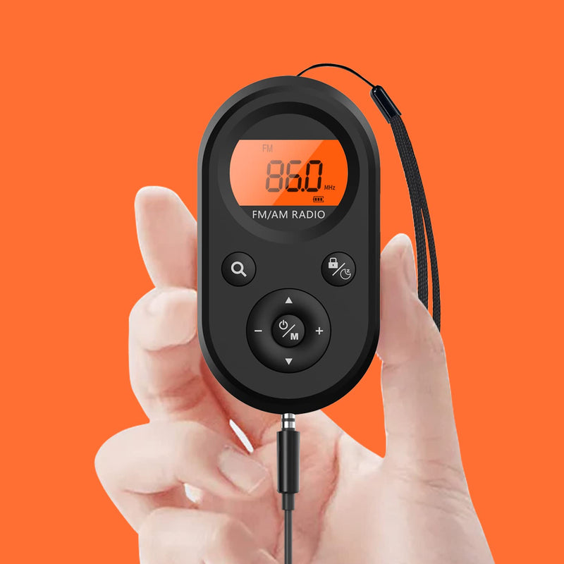 [AUSTRALIA] - AM FM Portable Radio,Personal Pocket Radio Rechargeable with Best Reception,Long Battery Life,Stereo Earphone,Small Digital Transistor Radios for Hiking,Walking,Jogging 