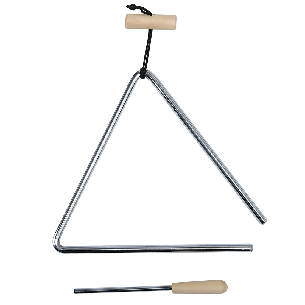 8 Inch Musical Triangle Instrument, Steel Triangle Percussion Bell With Striker 8 INCH