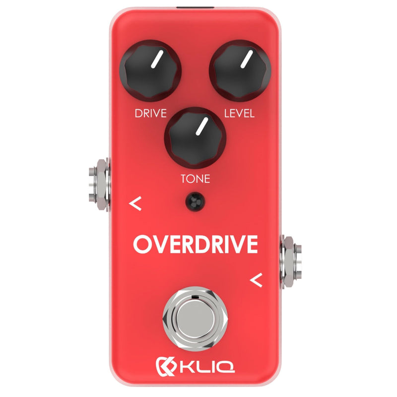 [AUSTRALIA] - KLIQ Tiny-Overdrive Effect Pedal for Guitar & Bass Overdrive (Red) 