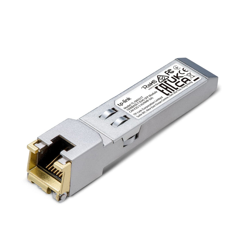 Omada 1.25GBase-T SFP to RJ45 Module, Universal Compatible(SM331T) | Hot-Pluggable, Support TX Disable, Low Power Dissipation V3.6