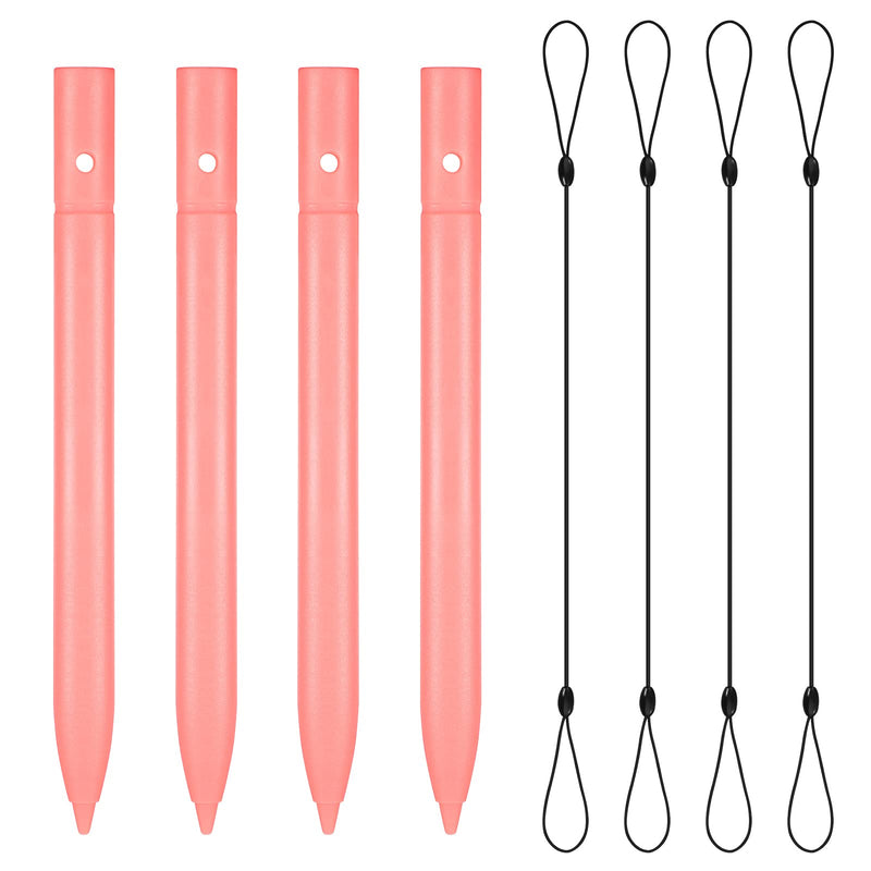 4.5 Inch Replacement Stylus Drawing Pen 4 Pieces Toddler Drawing Tablet Pens Kids' Electronics Pens with 4 Hanging Rope for LCD Writing Tablet (Light Pink) Light Pink