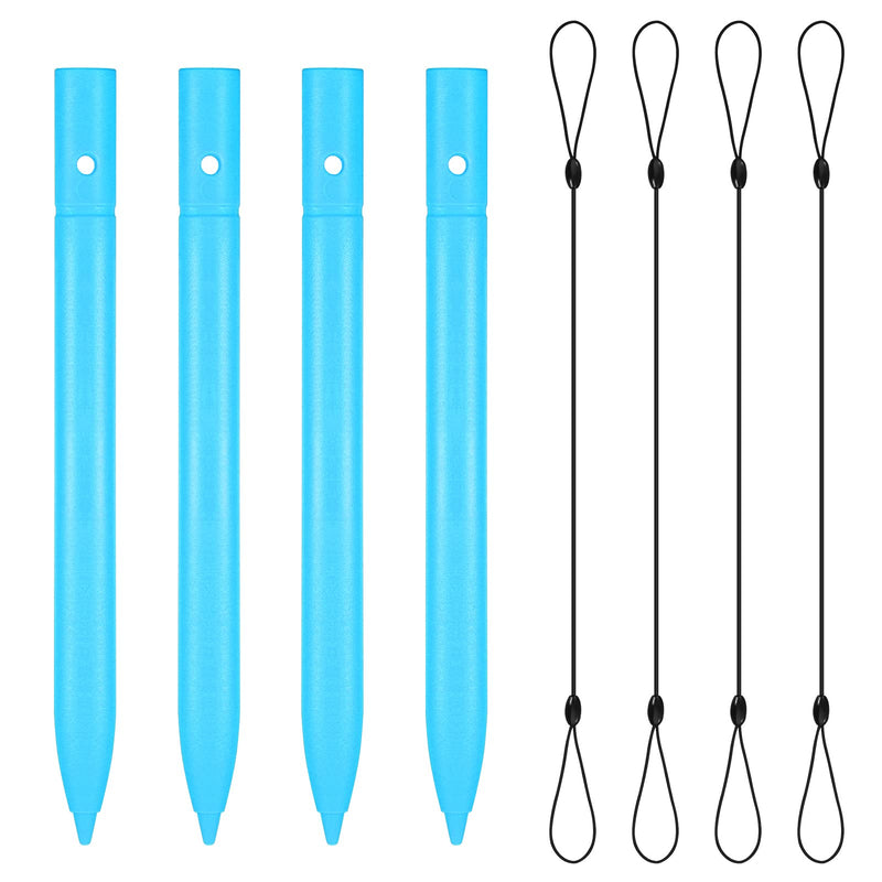 4.5 Inch Replacement Stylus Drawing Pen 4 Pieces Toddler Drawing Tablet Pens Kids' Electronics Pens with 4 Hanging Rope for LCD Writing Tablet (Blue) Blue