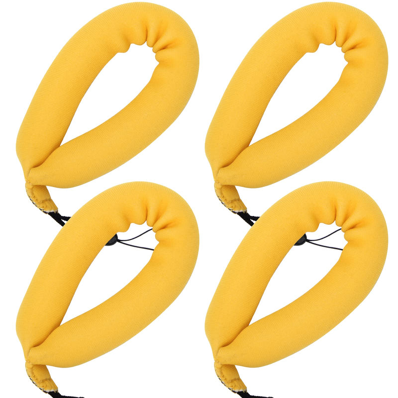 4Pcs Waterproof Camera Float Strap, Universal Floating Strap, Waterproof Camera Float Foam Strap for Underwater Camera Yellow