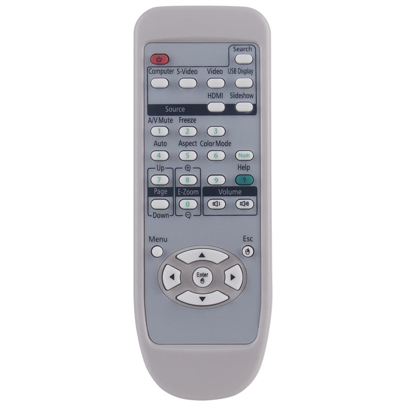 AIDITIYMI New Replacement Remote Control fit for Epson Projector EX3200 EX5200 EX7200 VS200 EB-W6 EP700 EX70 PowerLite W6 PowerLite 1220 Home Cinema 700 PowerLite S7 PowerLite S9 PowerLite 1260