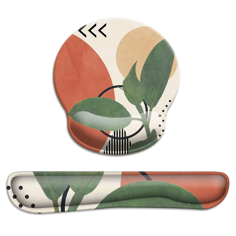 Keyboard Wrist Rest and Mouse Wrist Rest Pad, Made of Memory Foam, Ergonomic Support, Easy Typing and Relieve Wrist Pain, Perfect for Gaming, Computer, Office, Laptop,Modern Abstract Modern Abstract