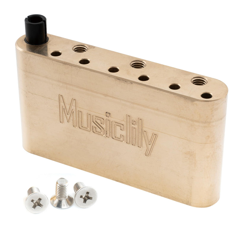 [AUSTRALIA] - Musiclily Ultra 41mm Full Brass Tremolo Block 52.5mm String Spacing for PRS SE Style Electric Guitar Tremolo Bridge 