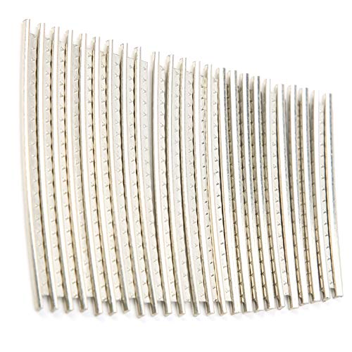 HURRISE Guitar Fret Wires 2.7mm 24 Frets Stainless Steel Fretwire Compatible with Electric Guitar Bass Guitar Fingerboard Replacement
