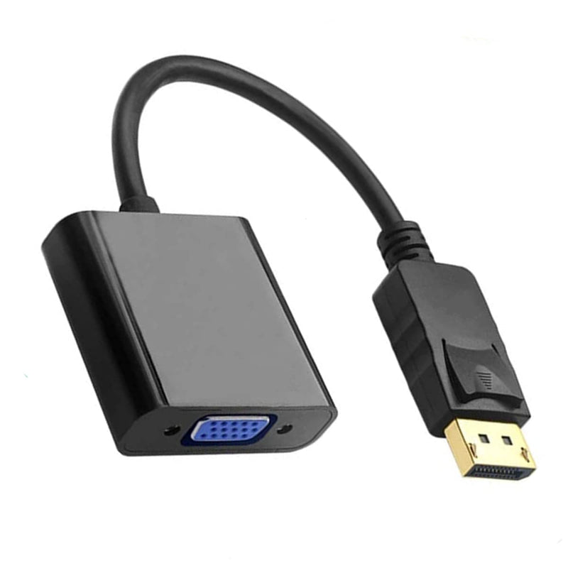 DP to VGA Adapter,Display Port to VGA Adapter Gold-Plated (Male to Female) Compatible with Computer Desktop Laptop PC Monitor Projector HDTV Black DP TO VGA