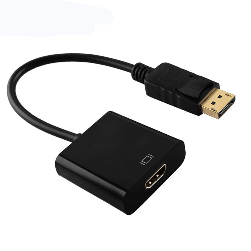 DP to HDMI Adapter, Gold-Plated DisplayPort Male to HDMI Female Converter 60Hz Compaitible with PC Laptop Dell HP Monitor HDTV Projector and More Passive DPTOHDMI